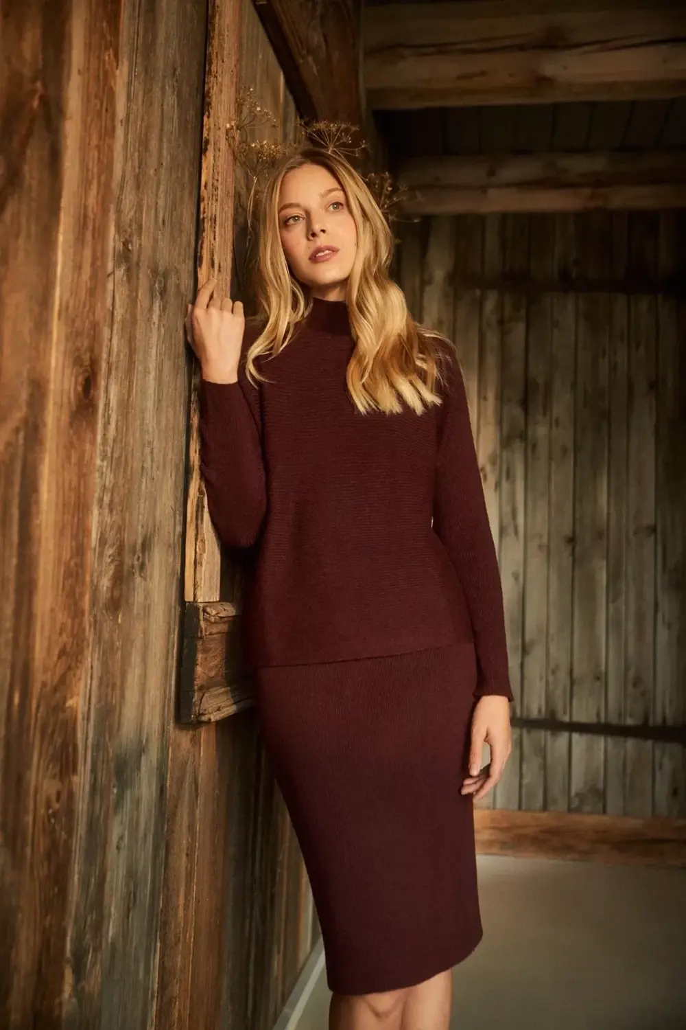 Marisse Batwing Turtleneck Sweater