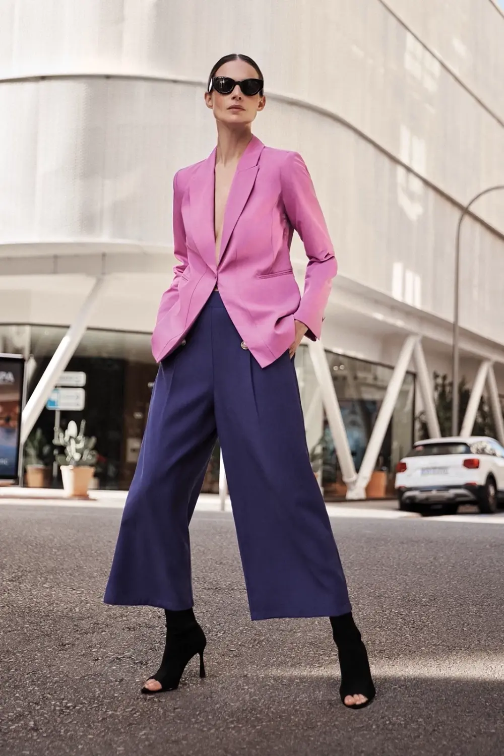 Marisse Women's Trousers L-Sp-4319 D.Violet