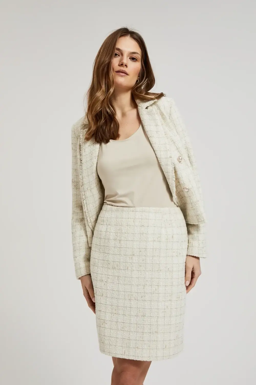 Marisse Women's Skirt L-Sc-4317 Off White