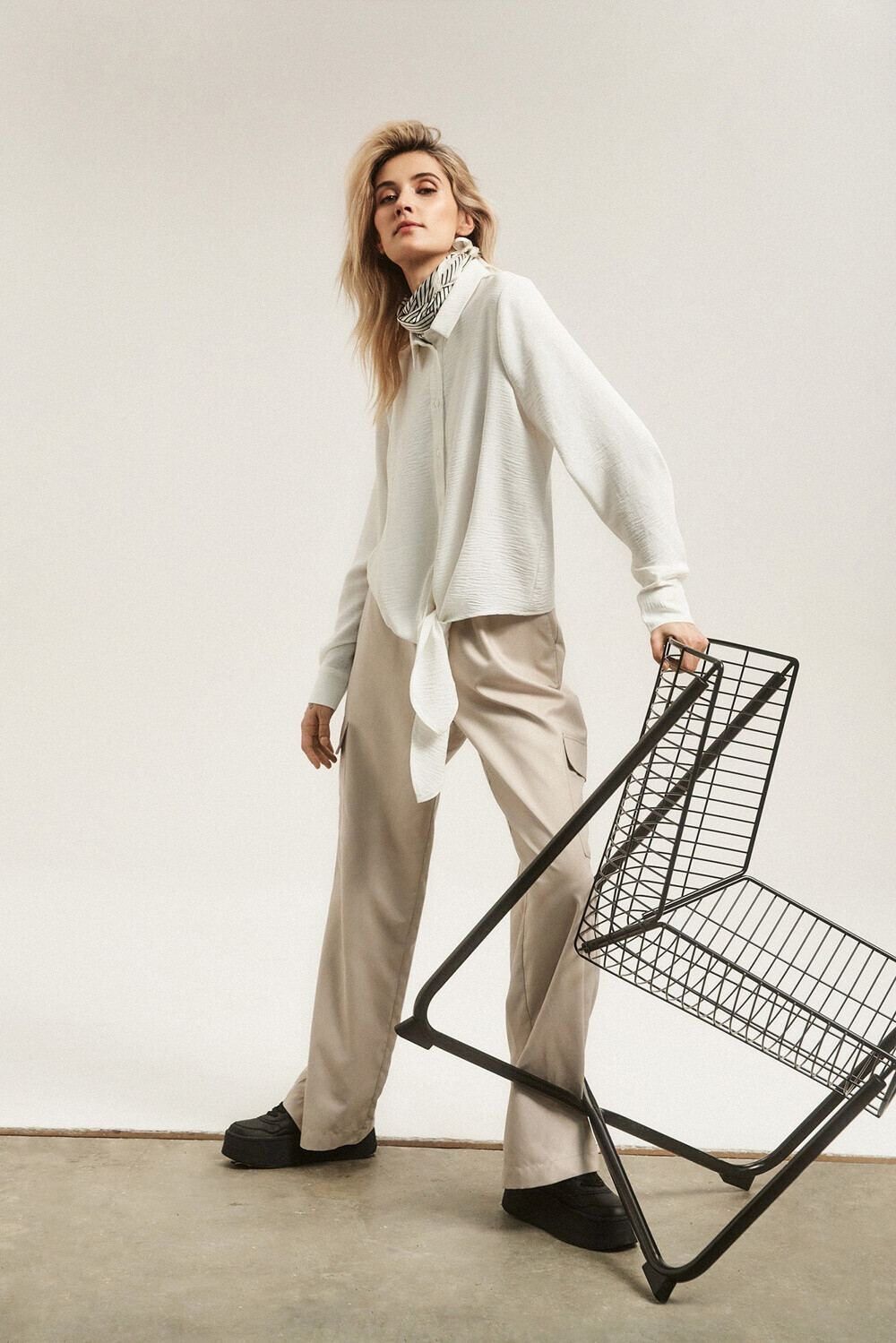 Marisse Women's Shirt L-Ko-4312 Off White