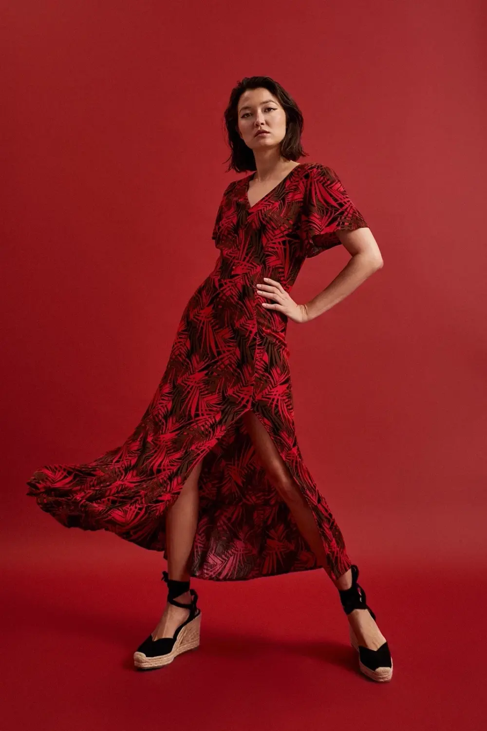 Marisse Women's Dress L-Su-4345 Red