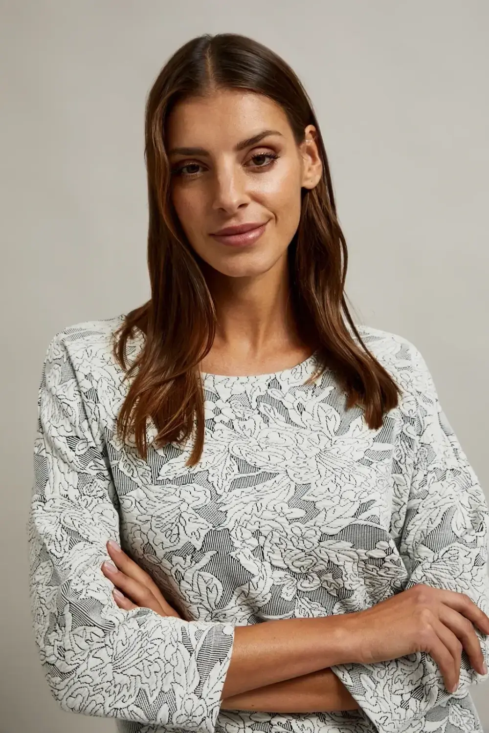 Marisse Women's Sweatshirt Z-Bl-4508 Black_White