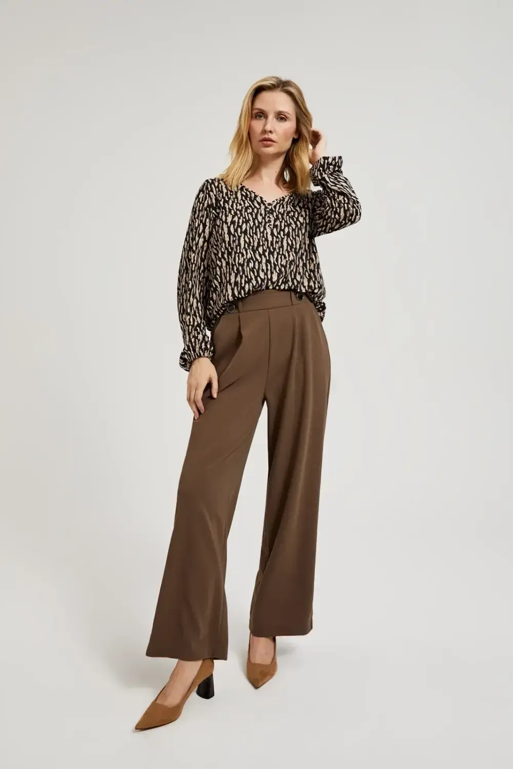 Marisse Women's Trousers Z-Sp-4510 Coffee
