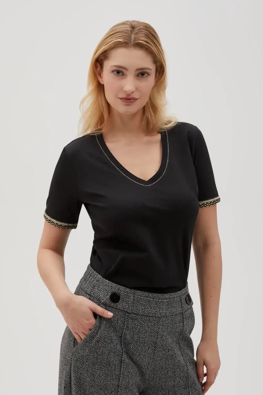 Marisse Women's Blouse Z-Ts-4540 Black