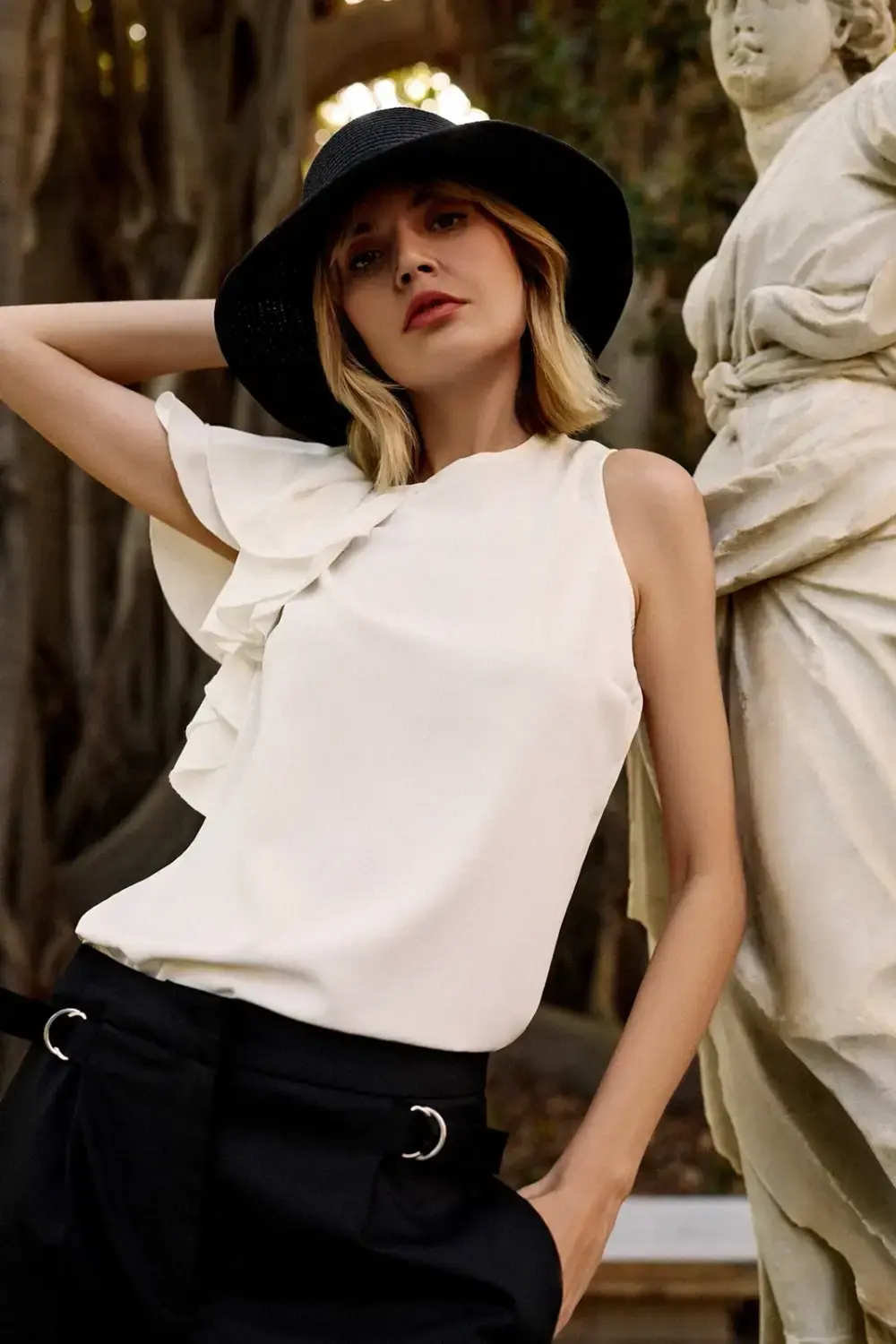 Marisse Women's Shirt L-Ko-4632 Off White