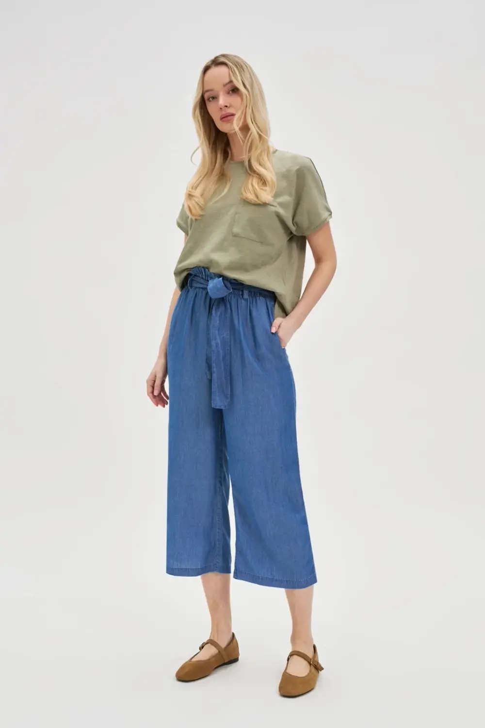 Marisse Women's Trousers L-Sp-4618 Blue