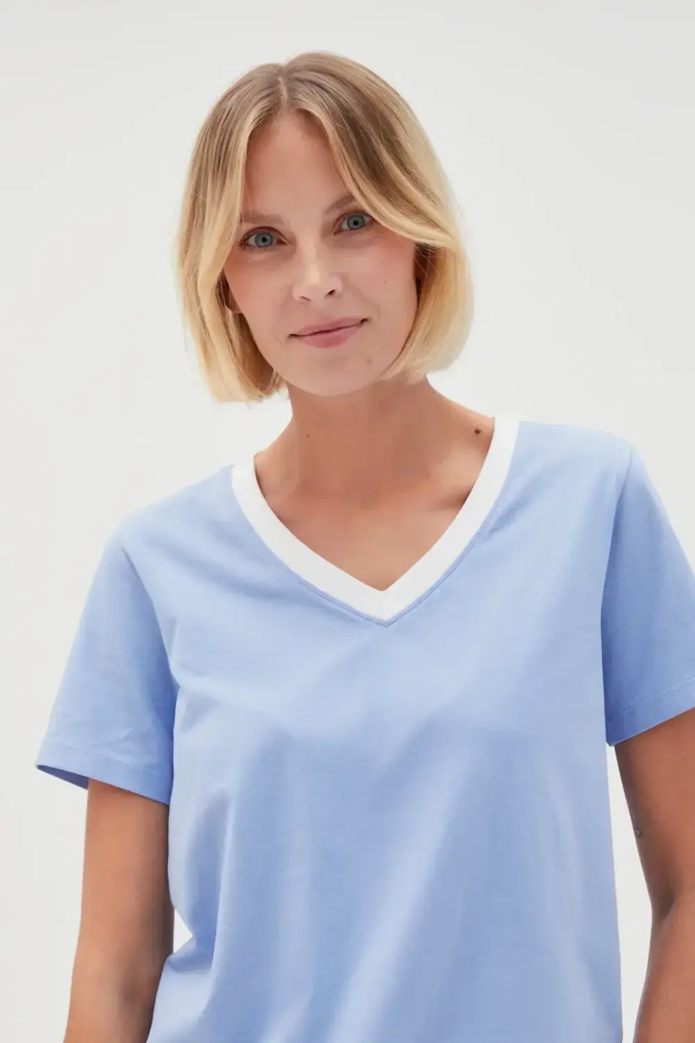 Marisse Women's T-Shirt L-Ts-4600 Blue