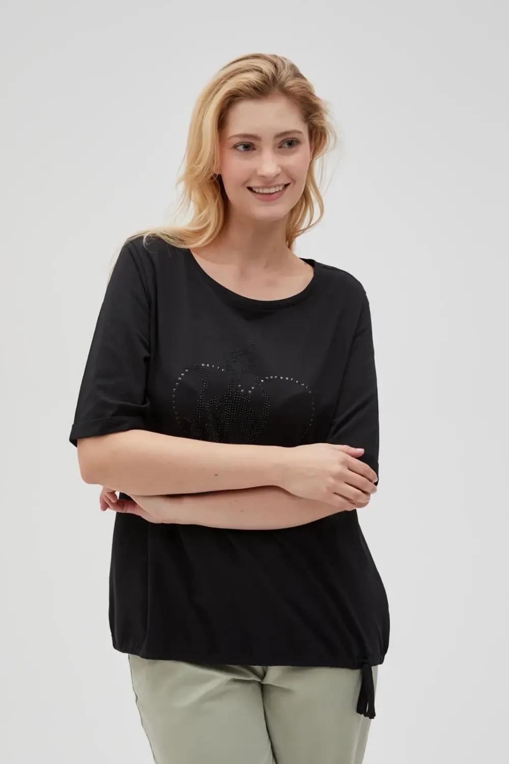 Marisse Women's T-Shirt L-Ts-4611 Black