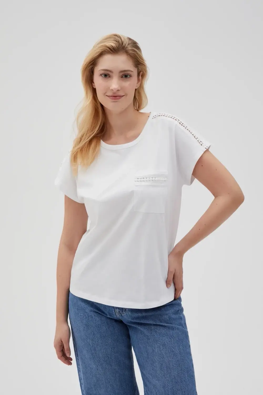 Marisse Women's T-Shirt L-Ts-4635 White