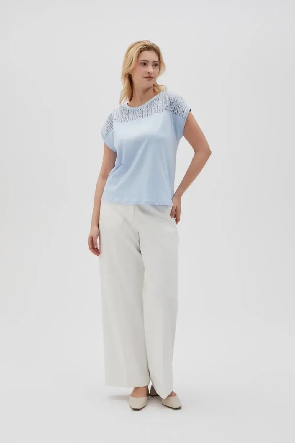 Marisse Women's T-Shirt L-Ts-4641 L.Blue