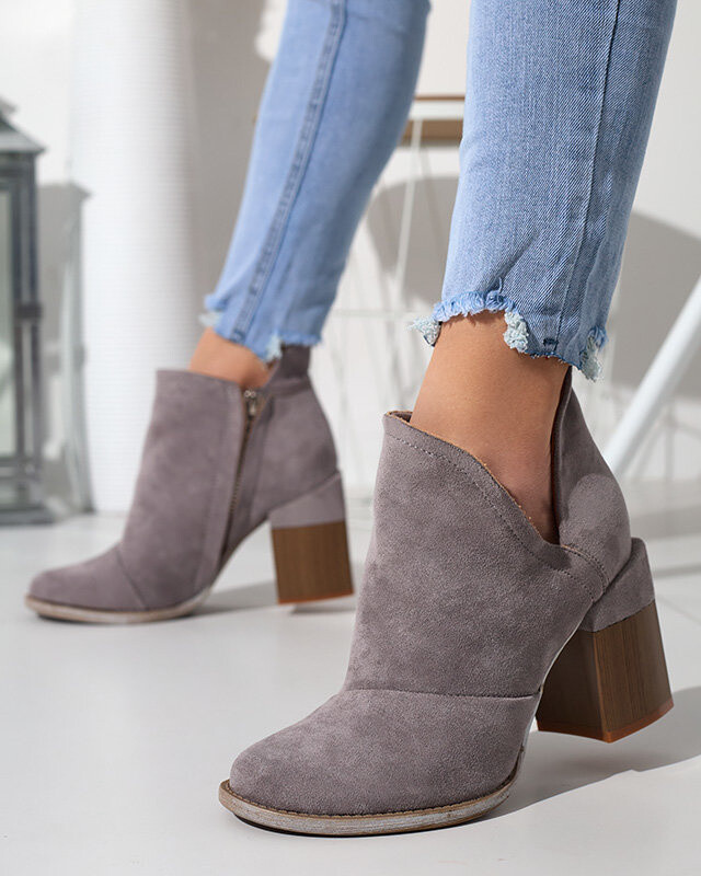 Resti Gray women's ankle boots with Cintura cut-outs - Footwear
