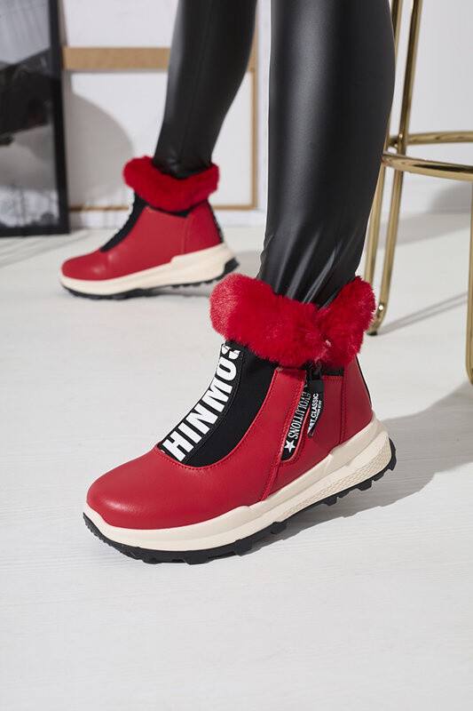 Resti Red women's insulated boots with fur Scherr- Footwear