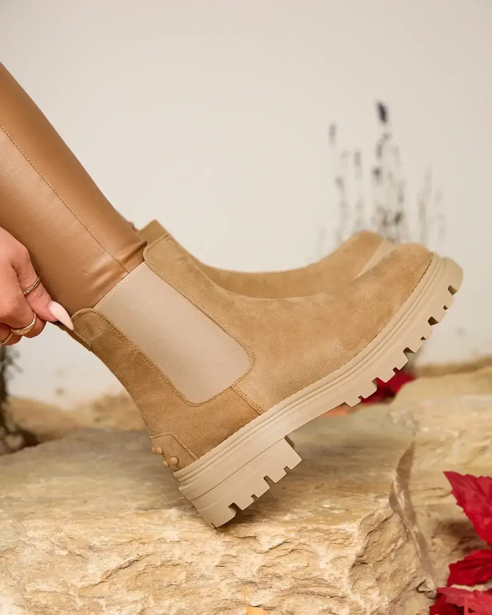 Resti Women's insulated boots in camel Comfy Walk