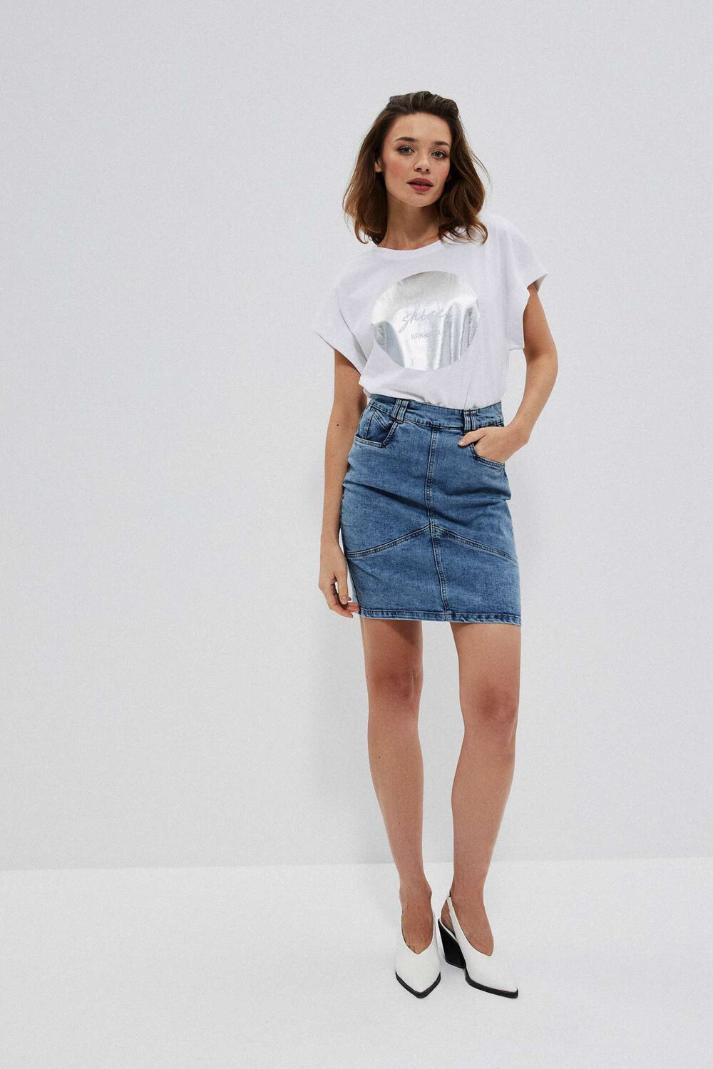 Marisse Denim Skirt L-Sc-3703 Blue
