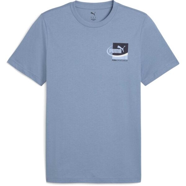 Puma GRAPHIC SMALL BOX TEE Pánské triko, světle modrá, velikost