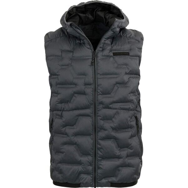 ALPINE PRO LIVEW Pánská zateplená Vesta, tmavě šedá, velikost