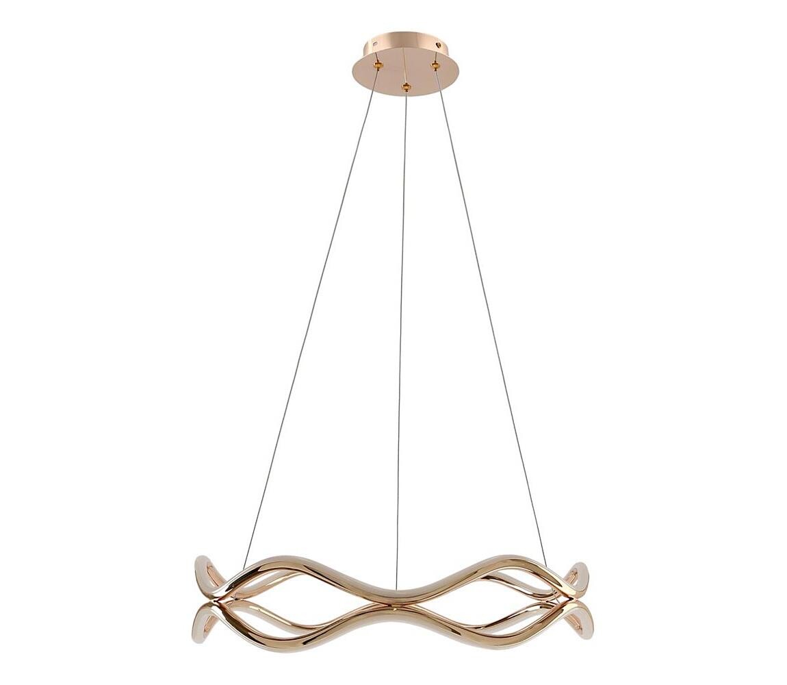LED Lustr na lanku VAVE LED/28W/230V rose gold