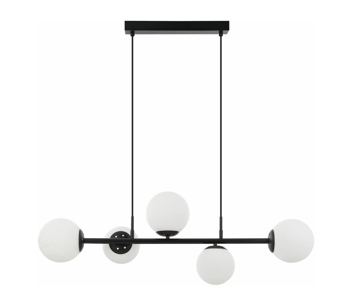 Lustr na lanku MADDIE 5xE14/5W/230V černá