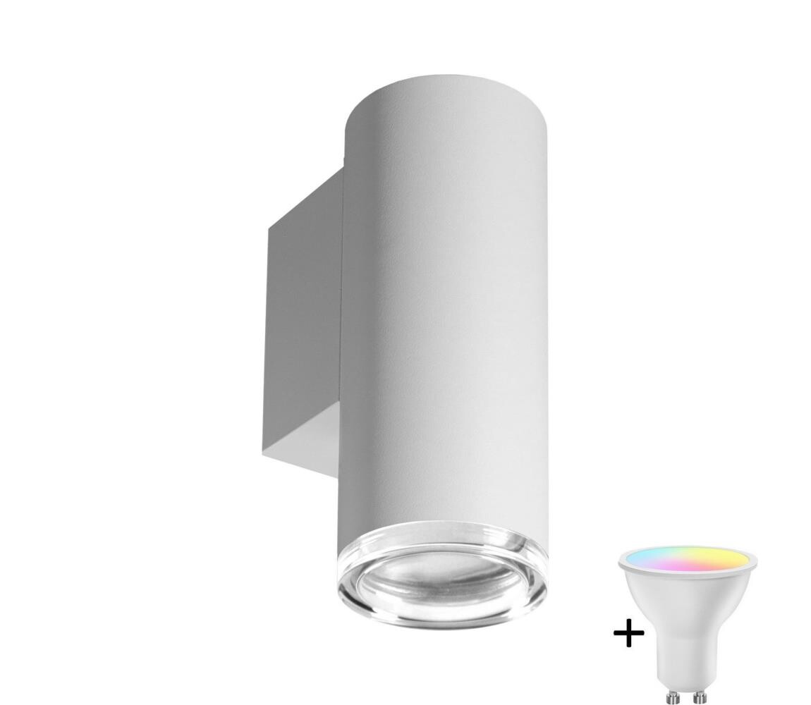 LED RGBW Stmívatelné koupelnové nástěnné svítidlo TURYN 1xGU10/6,5W/230V IP44 bí