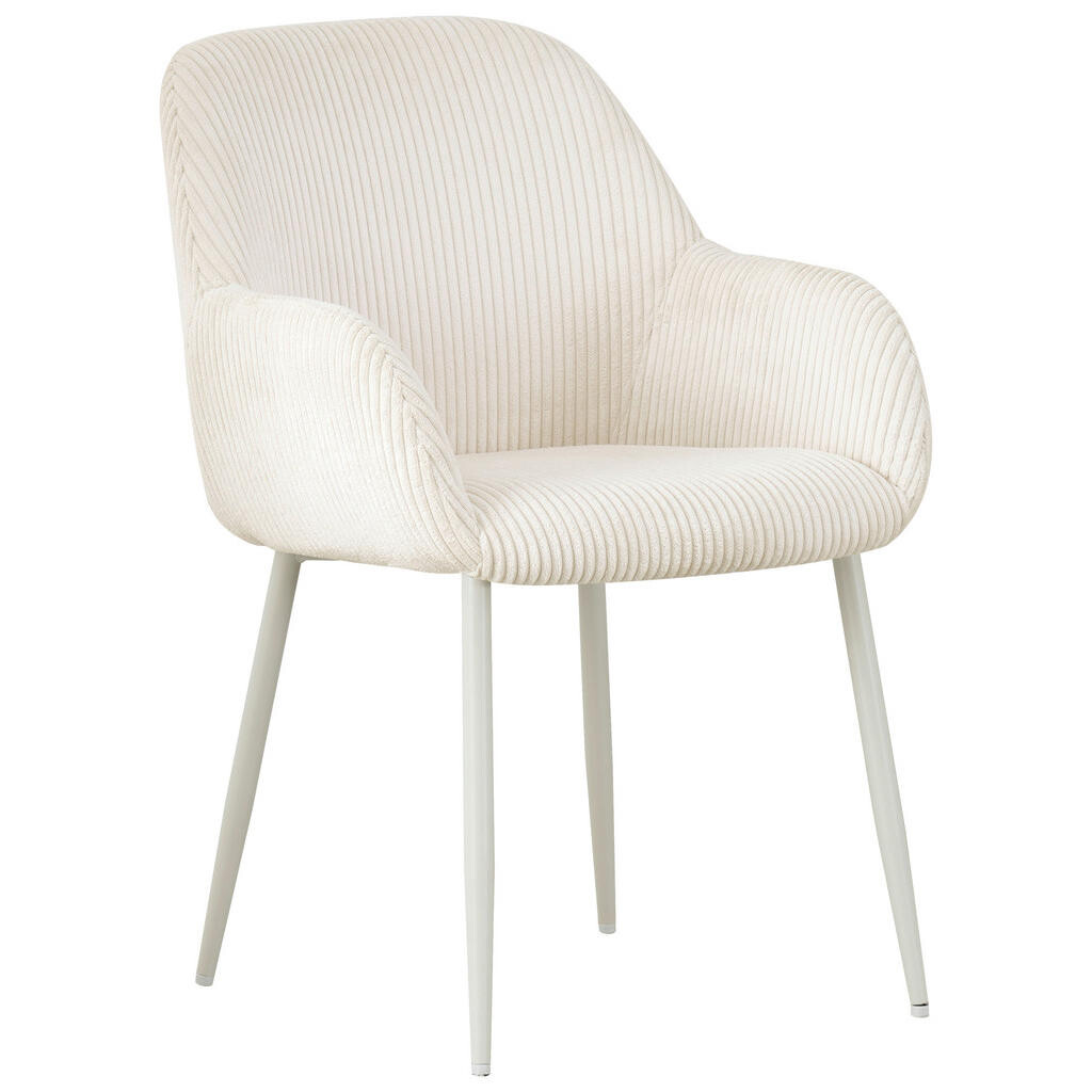 Xora ŽIDLE S PODRUČKAMI, železo, manšestr, bílá