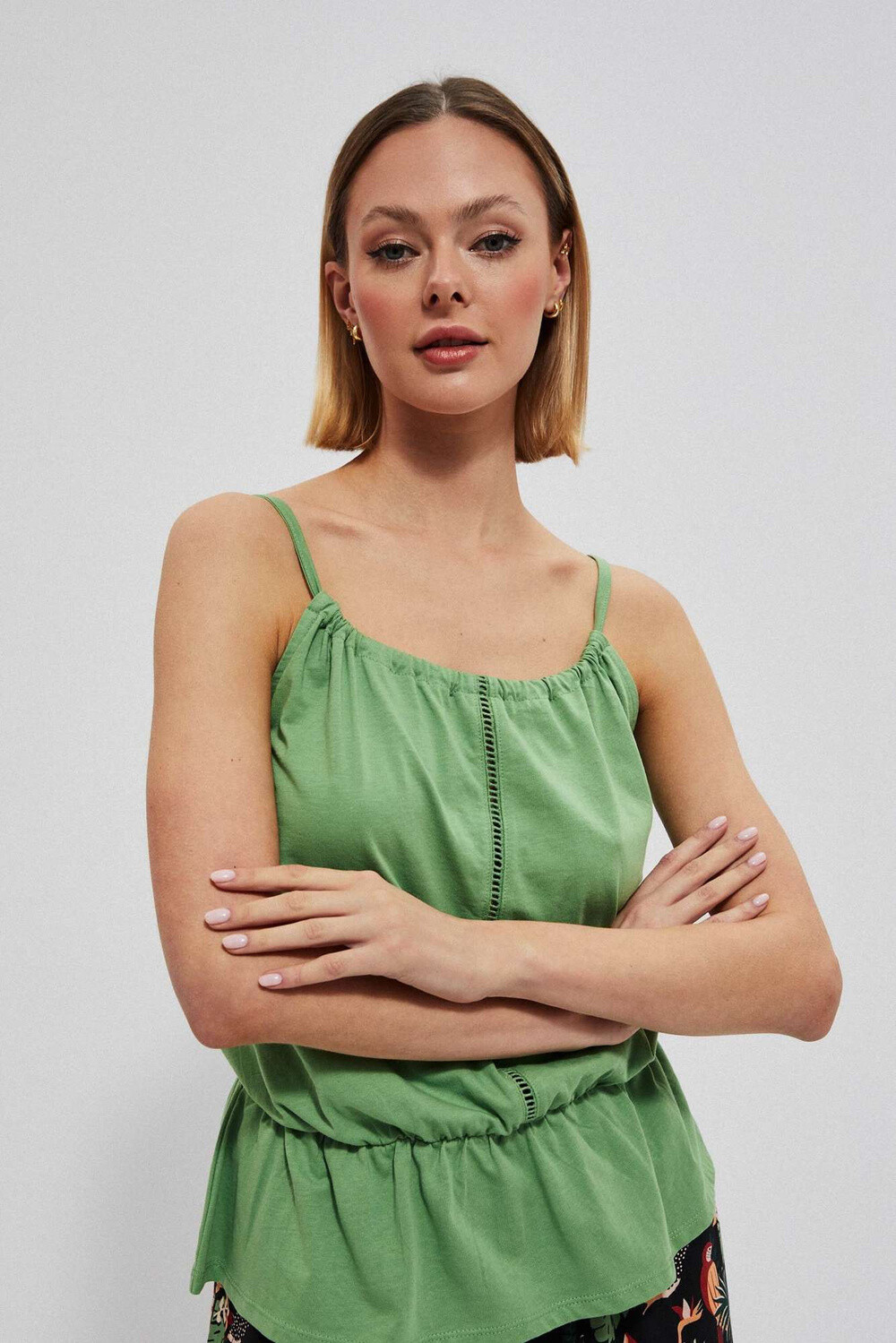 Marisse Cotton Tank Top L-Ts-3845 Palm