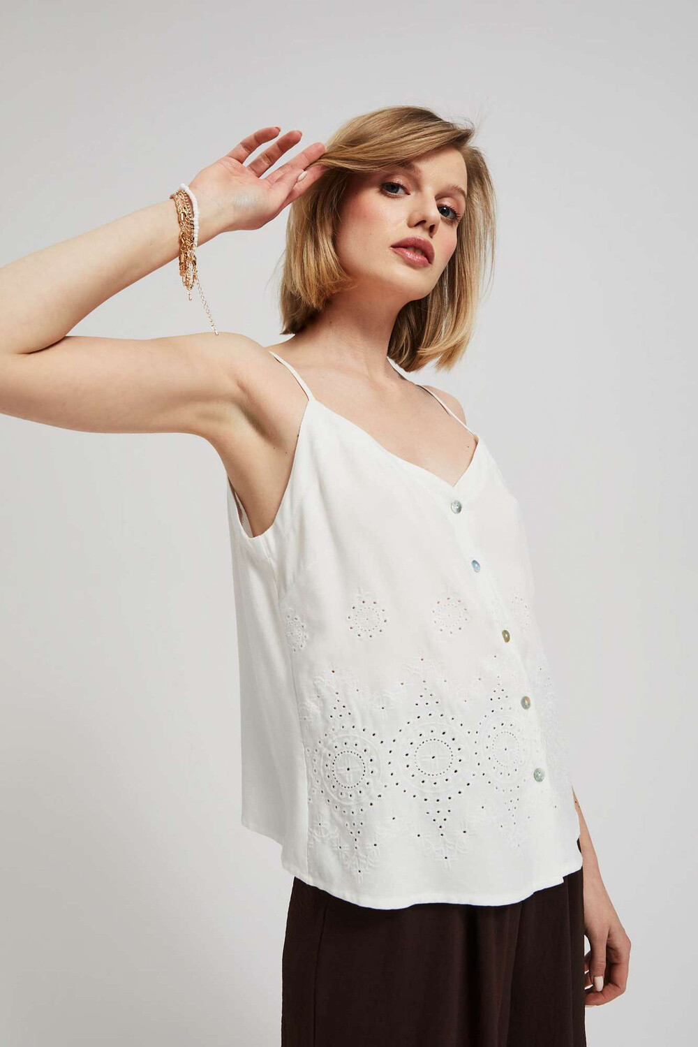 Marisse Women's Shirt L-Ko-4059 White