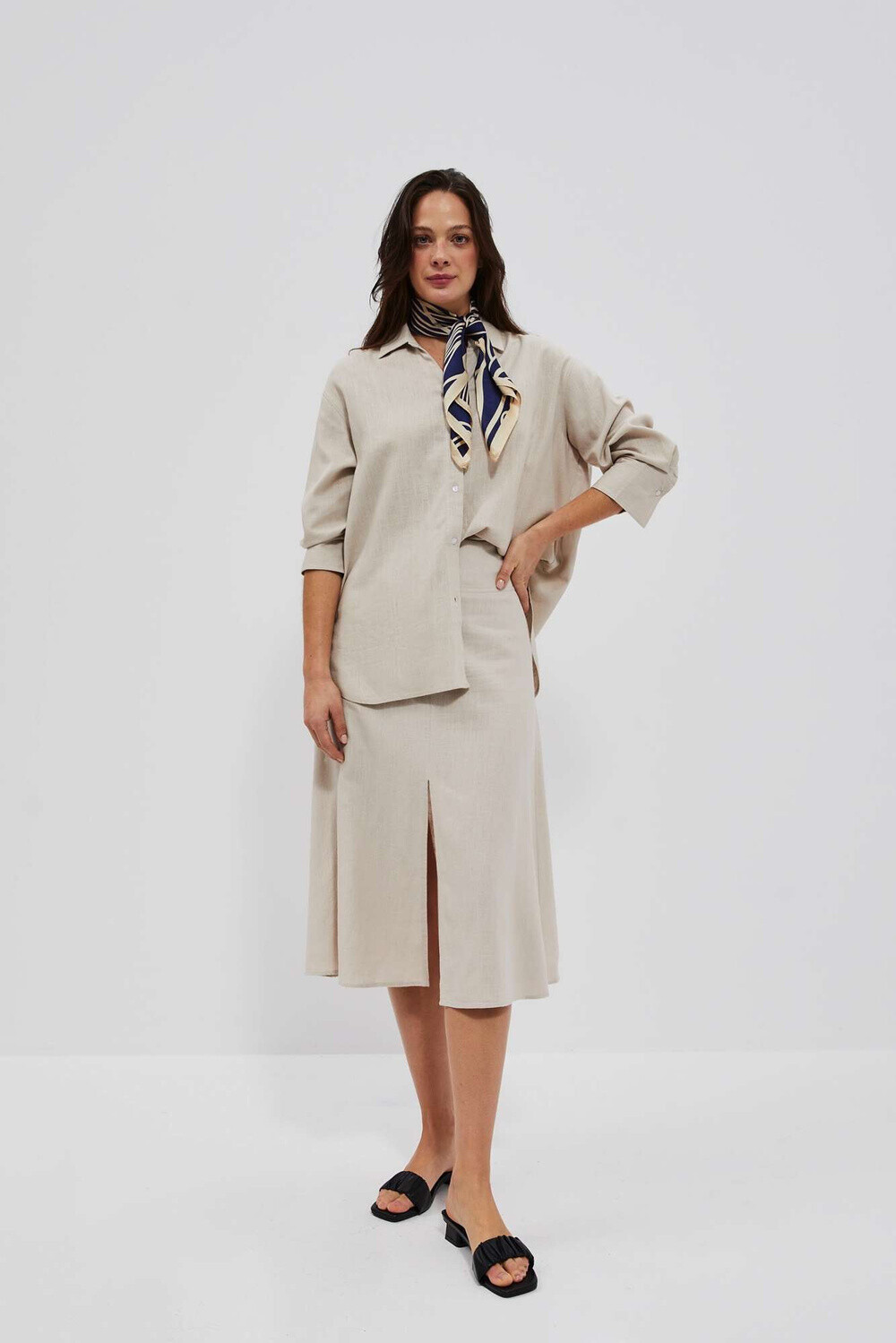 Marisse Women's Skirt L-Sc-4023 D.Beige