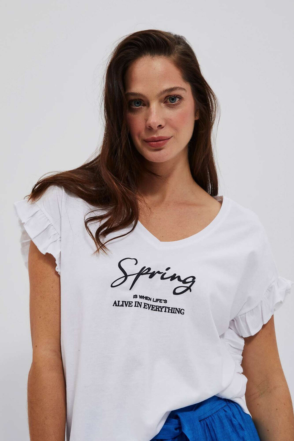 Marisse Women's T-Shirt L-Ts-4078 White