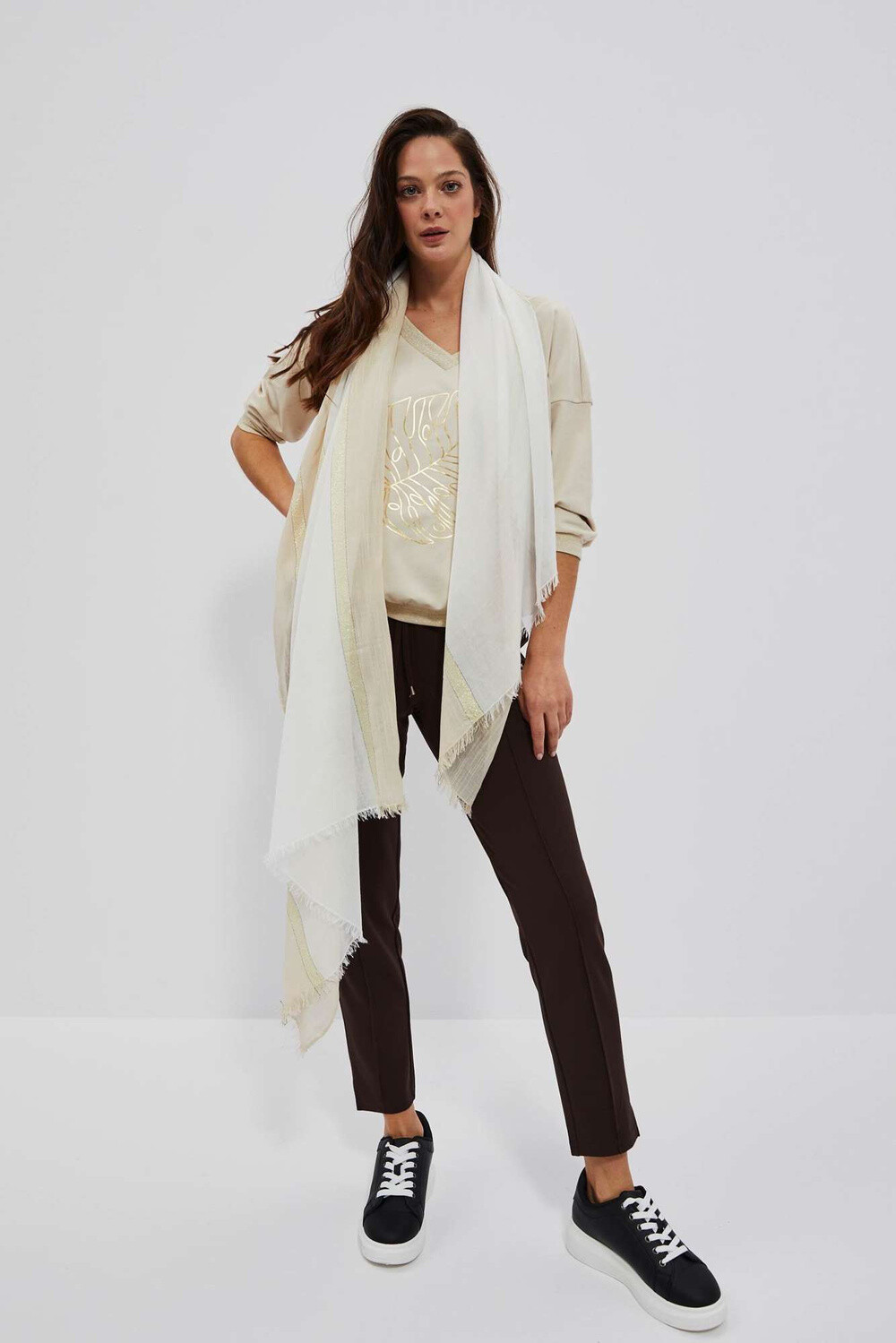 Marisse Women's Scarf L-Sz-4010 Beige