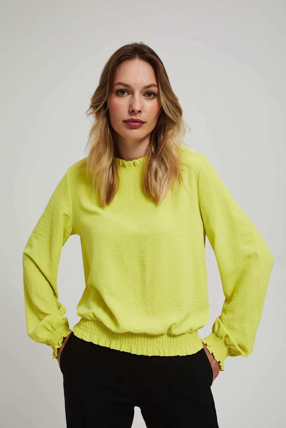 Marisse Plain Lime Shirt