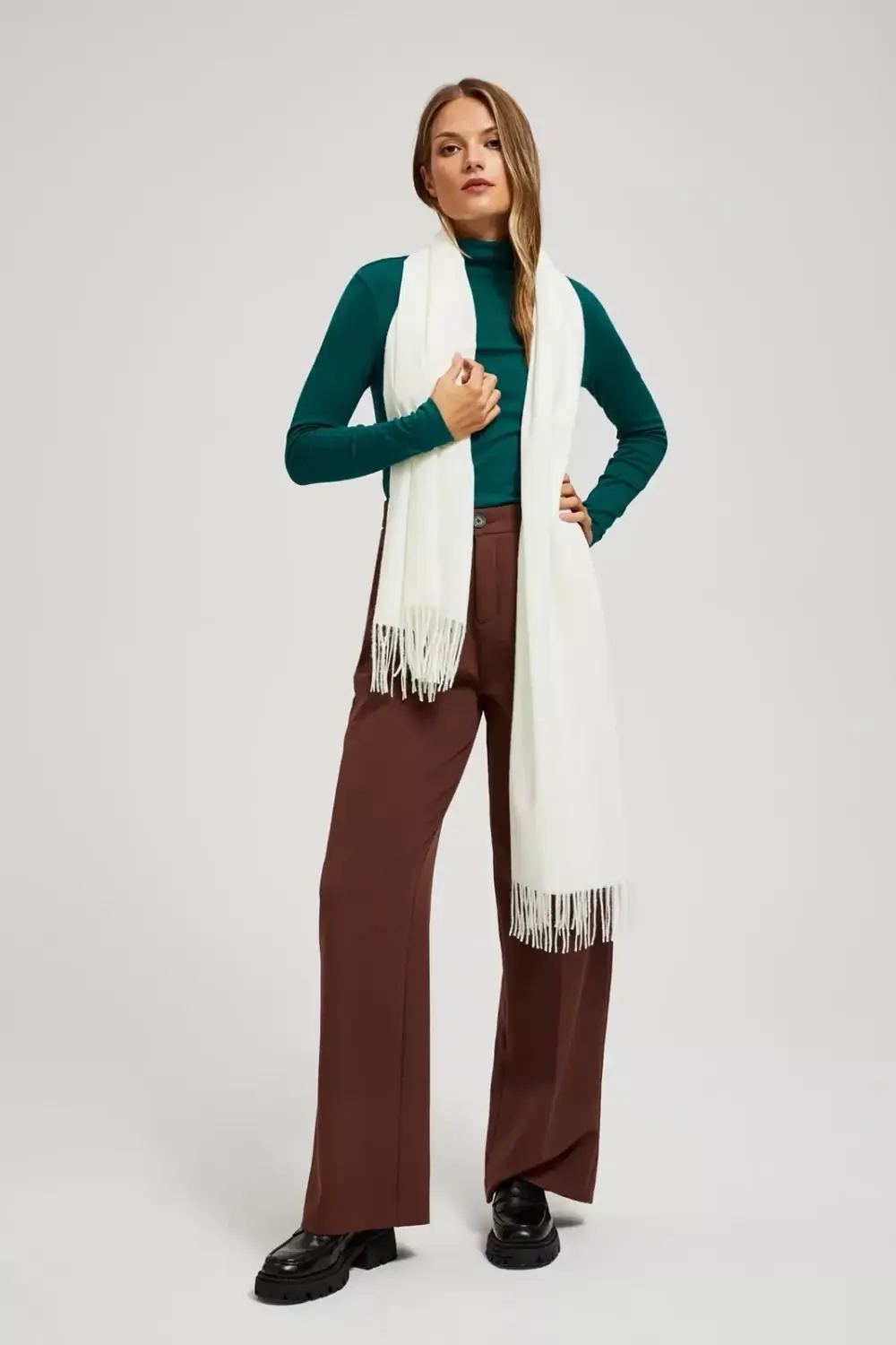 Marisse Scarf With Delicate Fringes