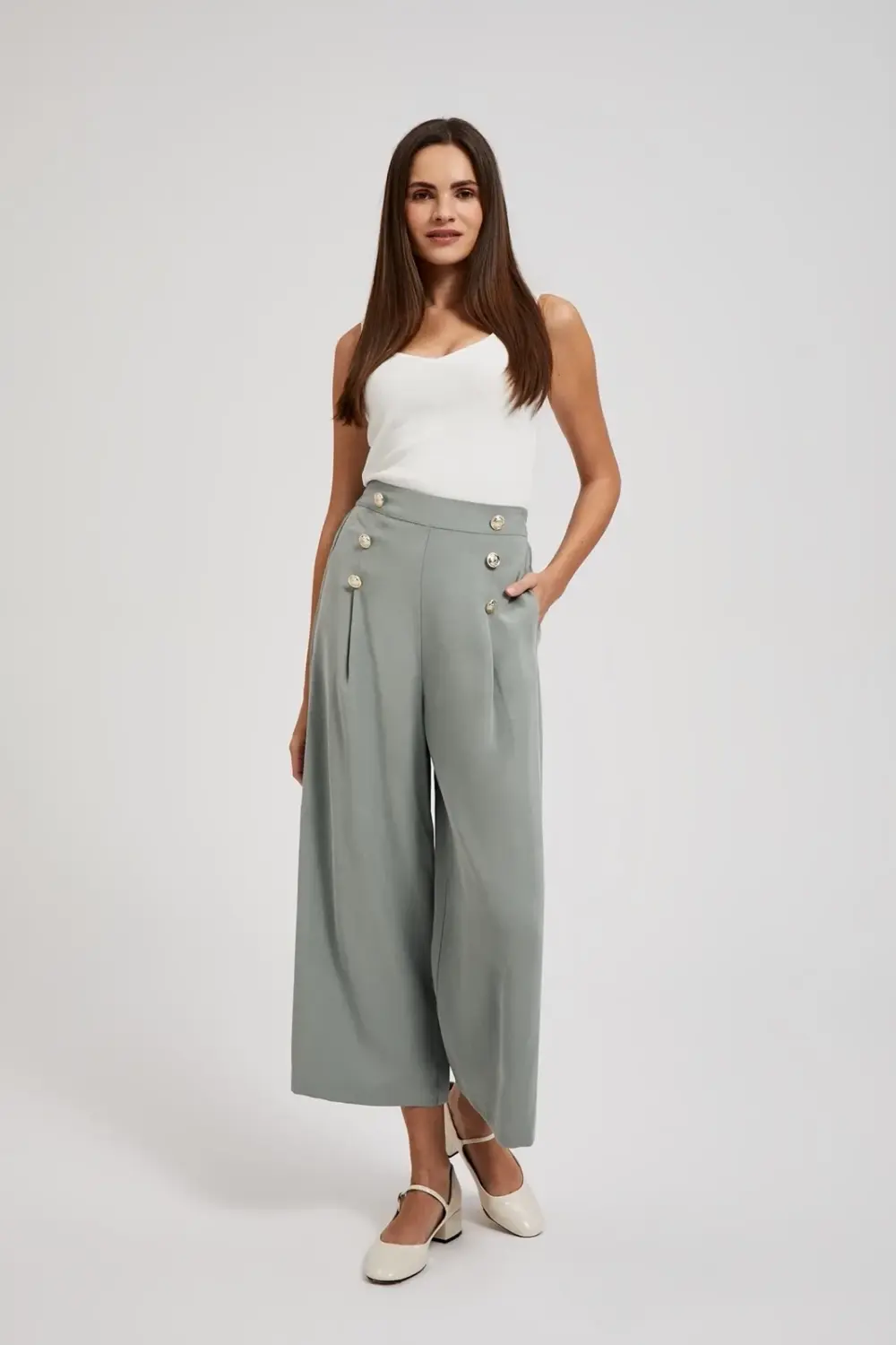 Marisse Women's Trousers L-Sp-4319 Olive