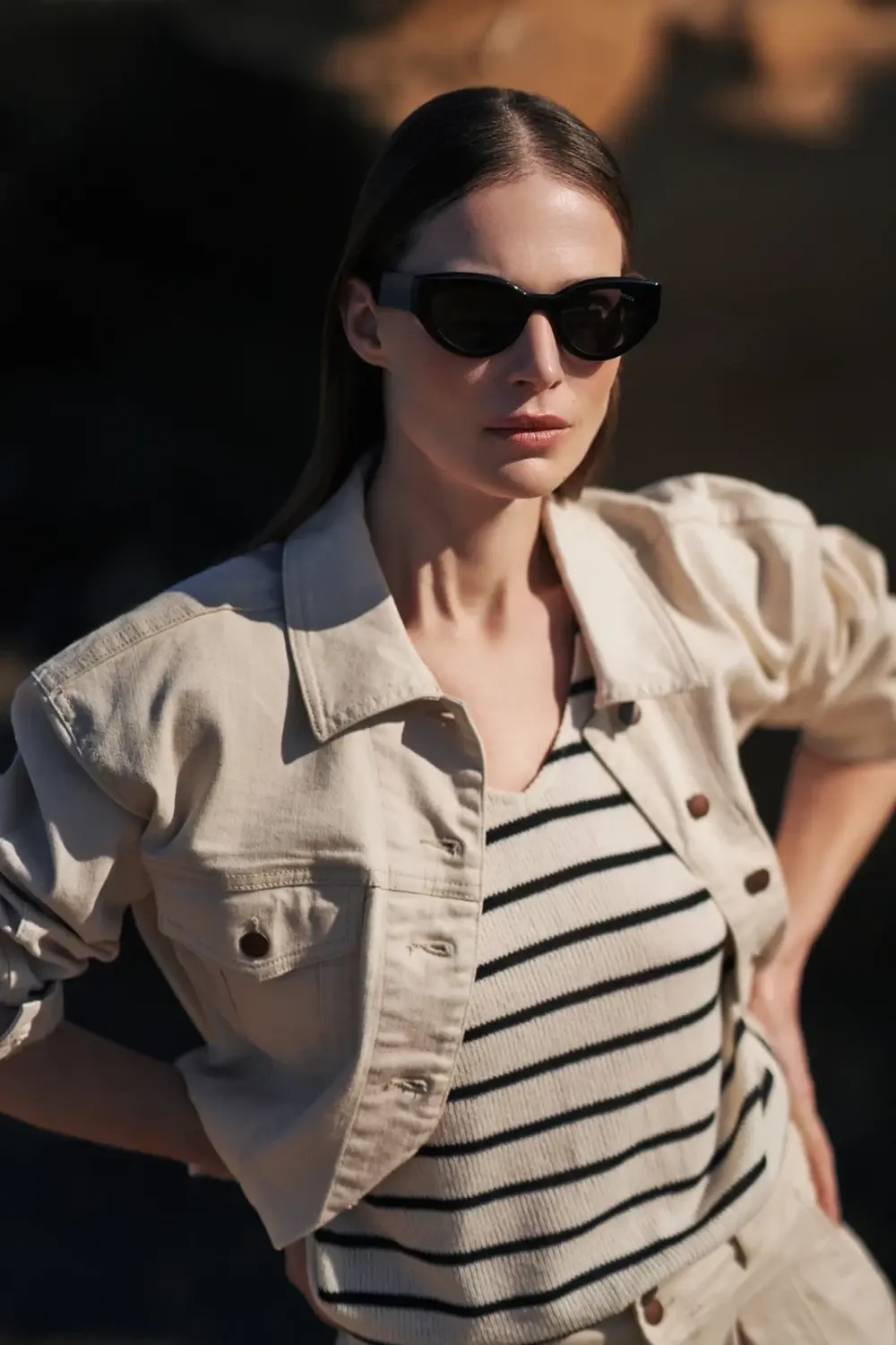 Marisse Women's Jacket L-Ku-4322 L.Beige