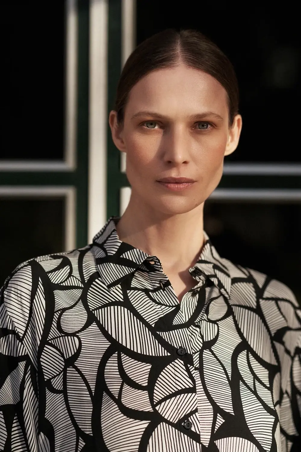 Marisse Women's Shirt L-Ko-4364 Black_White