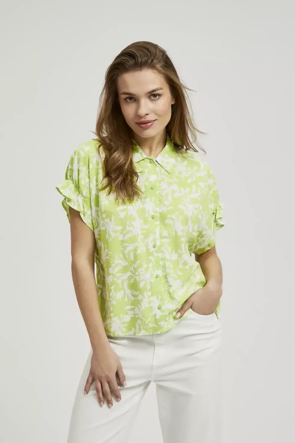 Marisse Women's Shirt L-Ko-4324 Green