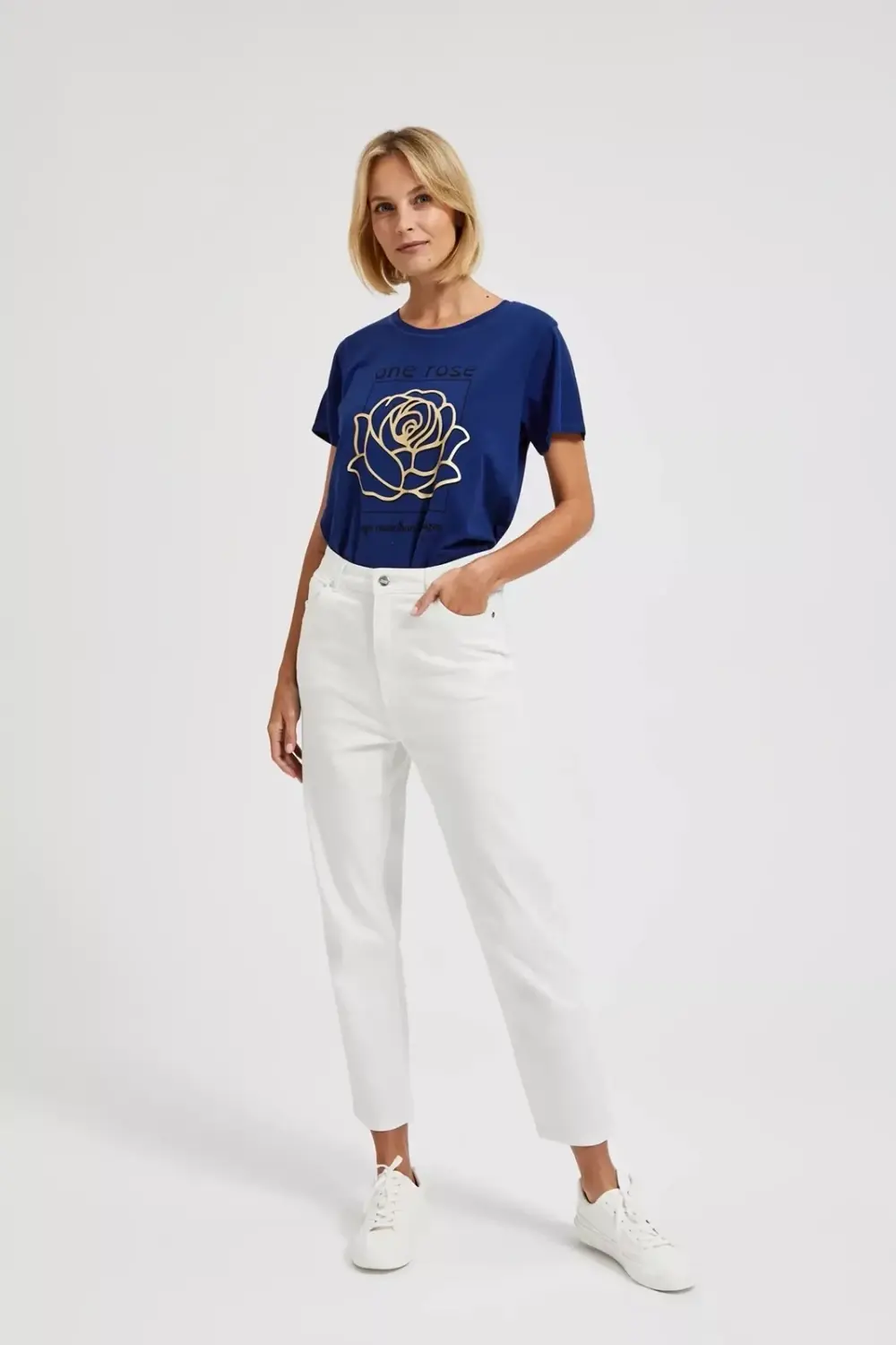 Marisse Women's Blouse L-Ts-4334 Navy