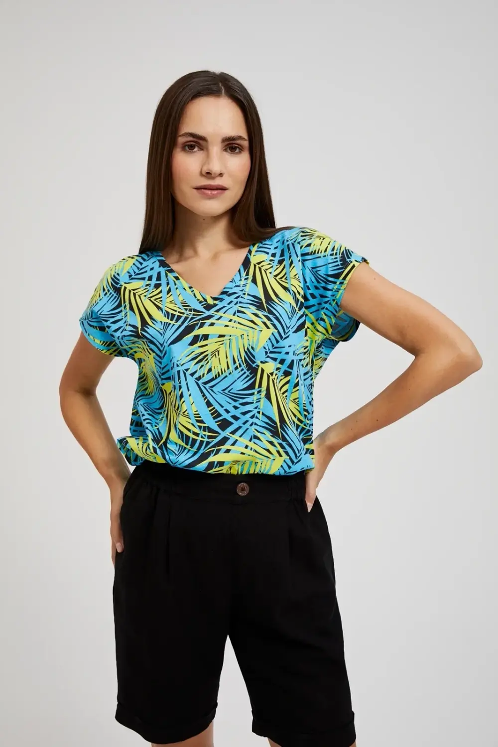 Marisse Women's Blouse L-Ts-4408 Turquoise