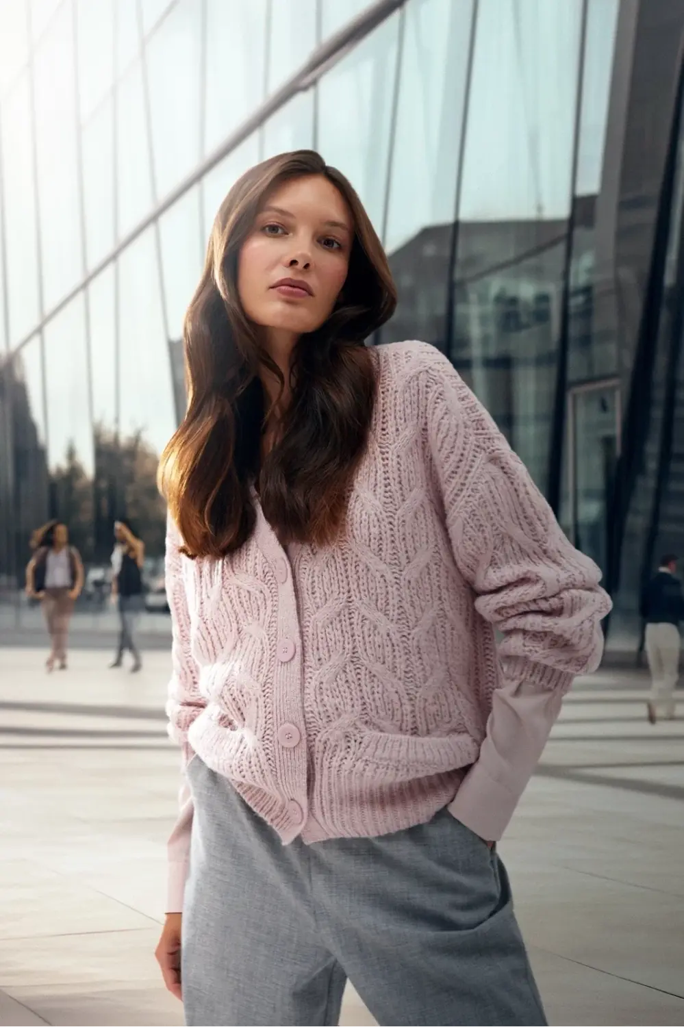 Marisse Women's Sweater Z-Sw-4505 Pink Mel