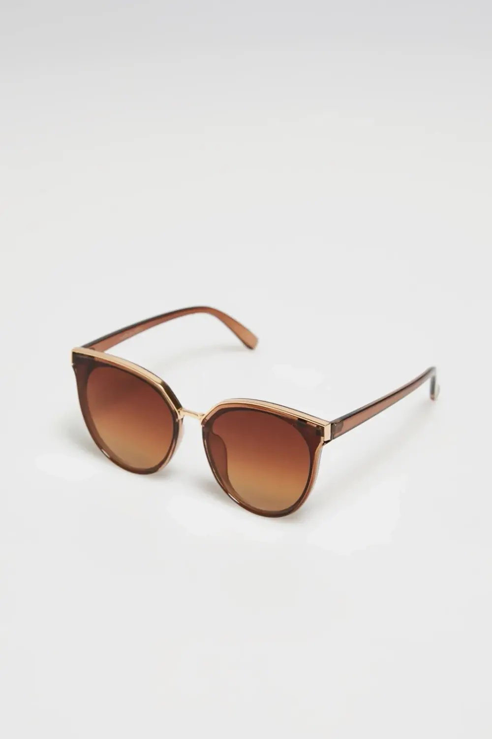 Marisse Brown Sunglasses Decorated With Gold Elements