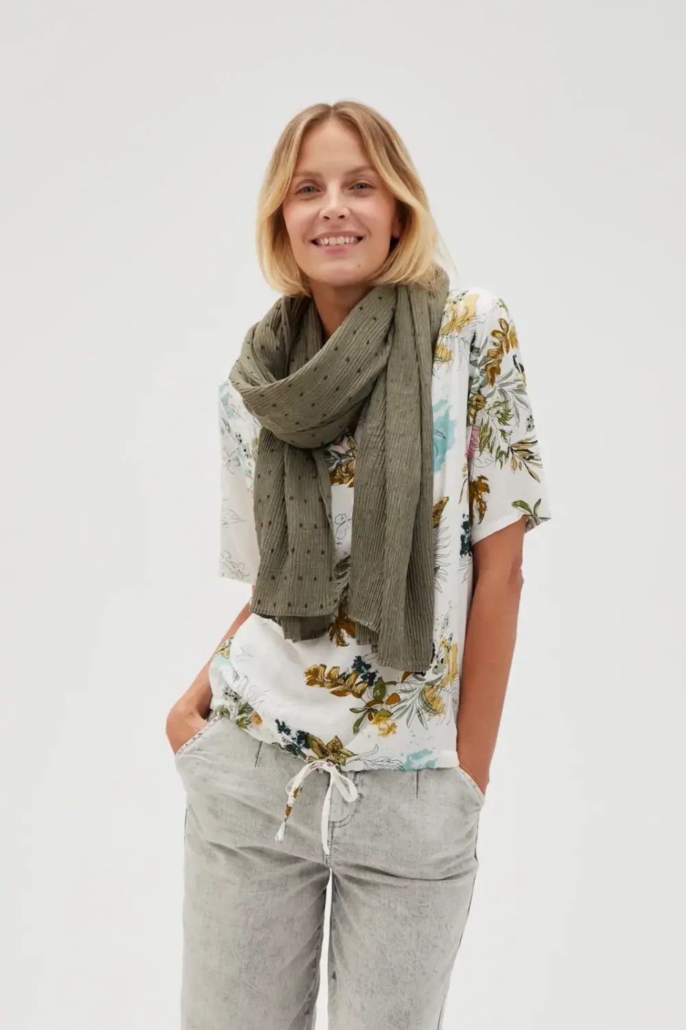 Marisse Women's Scarf L-Sz-4618 Olive