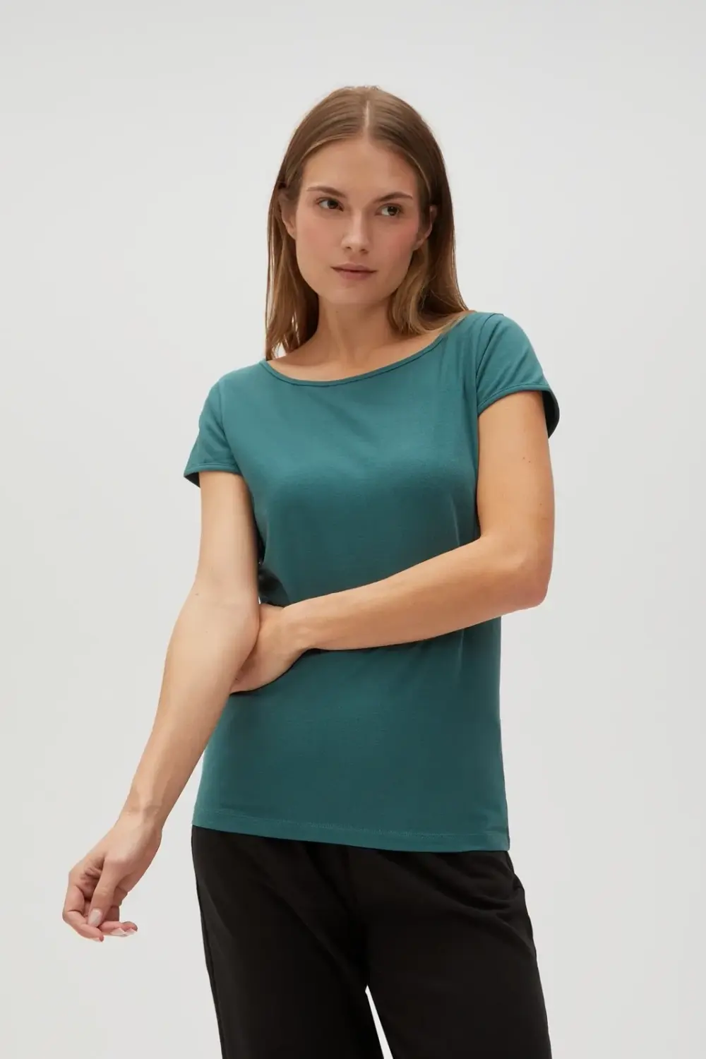 Marisse Women's T-Shirt L-Ts-4622 D.Green