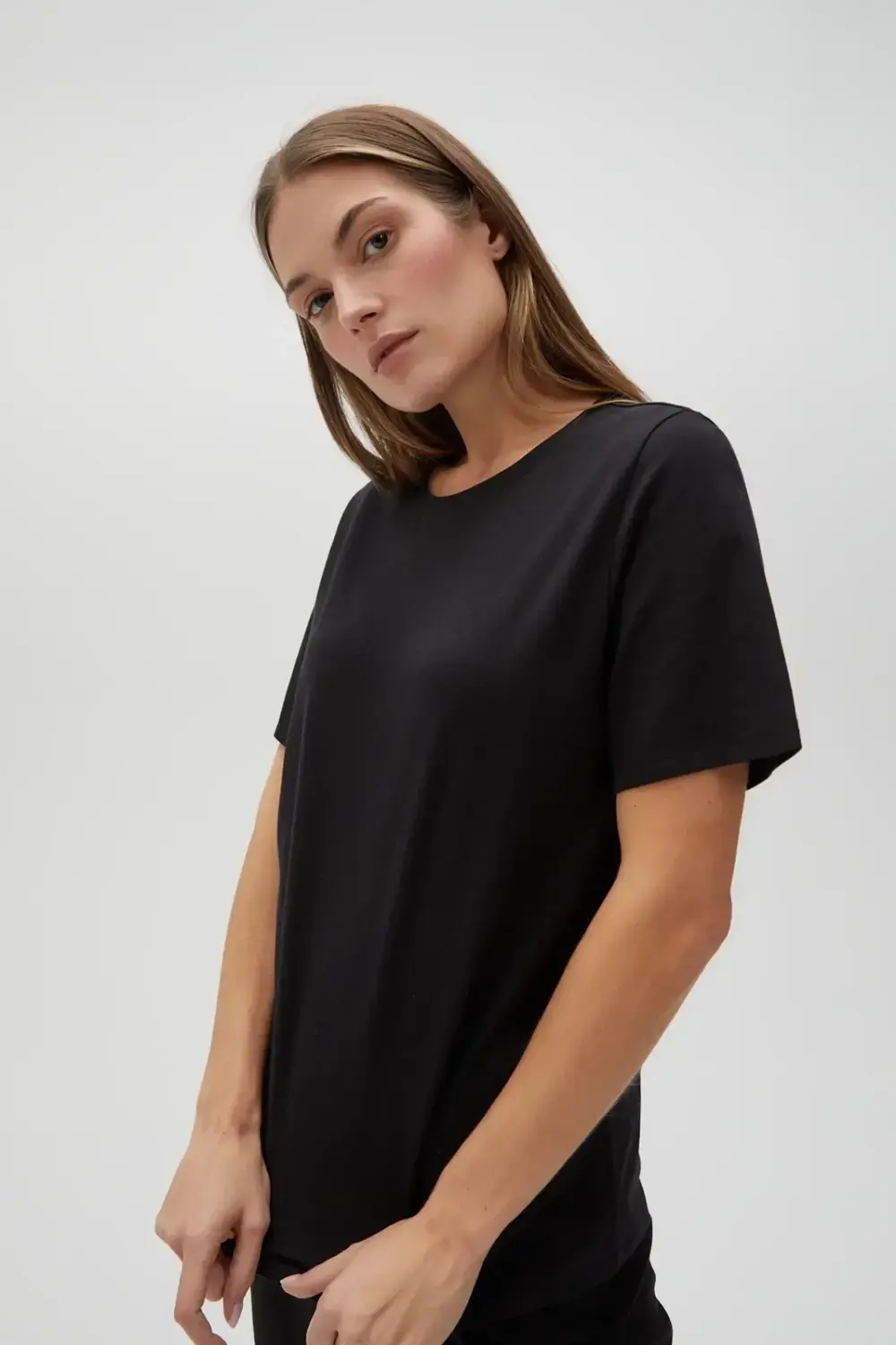 Marisse Women's T-Shirt L-Ts-4624 Black