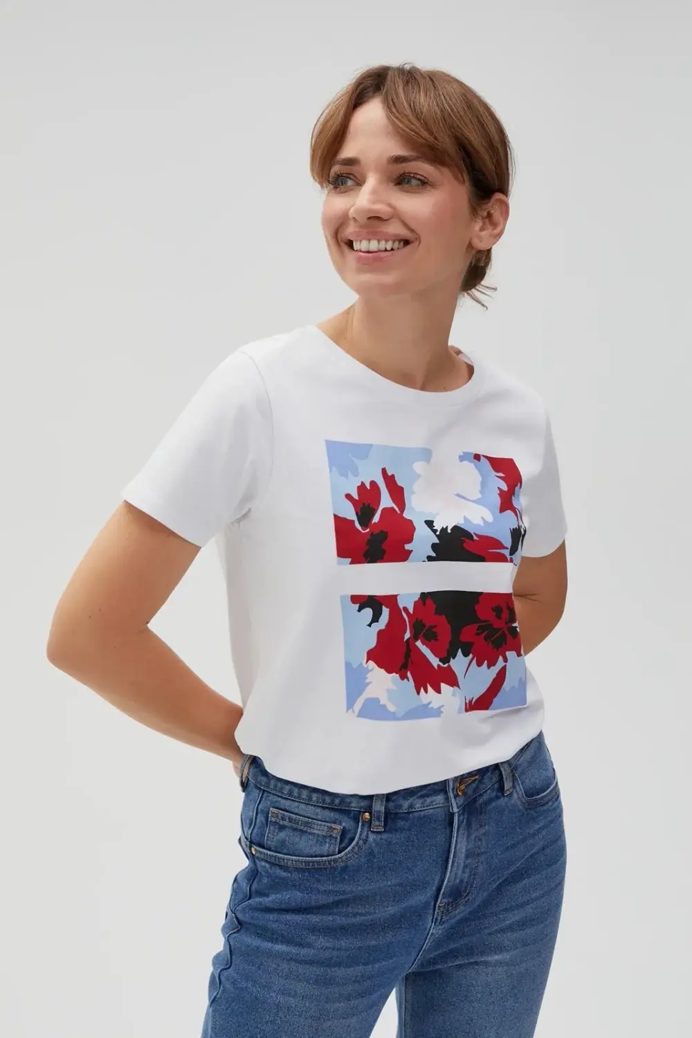 Marisse Women's T-Shirt L-Ts-4628 White