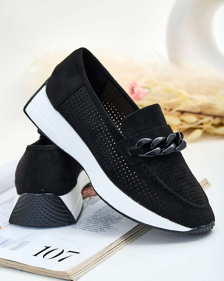 Resti Openwork women's moccasins with chain Isolla