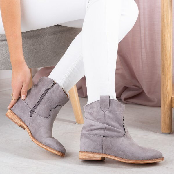 Resti Gray cowboy boots on a wedge Bertold - Footwear