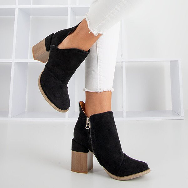 Resti Black women's stiletto boots with cutouts Cintura - Footwear