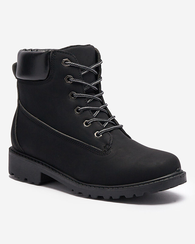 Resti Women's insulated trapper boots in black Fanhet- Footwear