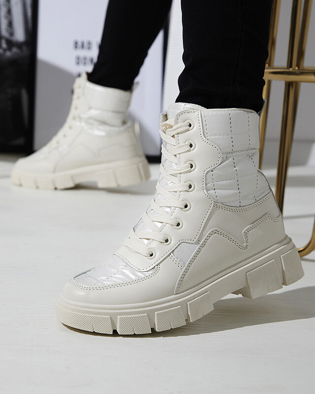 Resti Cream women's non-insulated bagger boots Qertera- Footwear