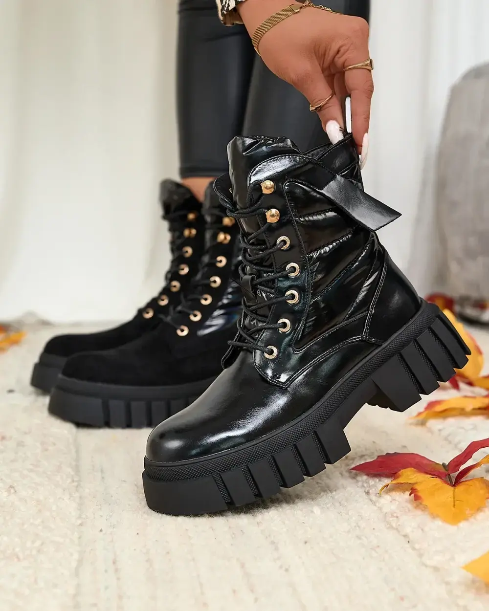 Resti Eco leather women's black Wefetto boots