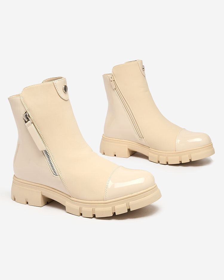 Resti Beige matte Dedaheh women's boots